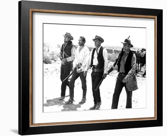 The Wild Bunch, Ben Johnson, Warren Oates, William Holden, Ernest Borgnine, 1969-null-Framed Photo