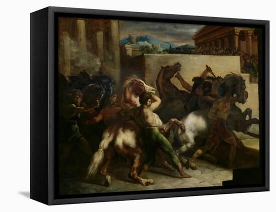 The Wild Horse Race at Rome, c.1817-Théodore Géricault-Framed Premier Image Canvas