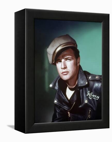 The Wild One 1953 Directed by Laszlo Benedek Marlon Brando-null-Framed Stretched Canvas