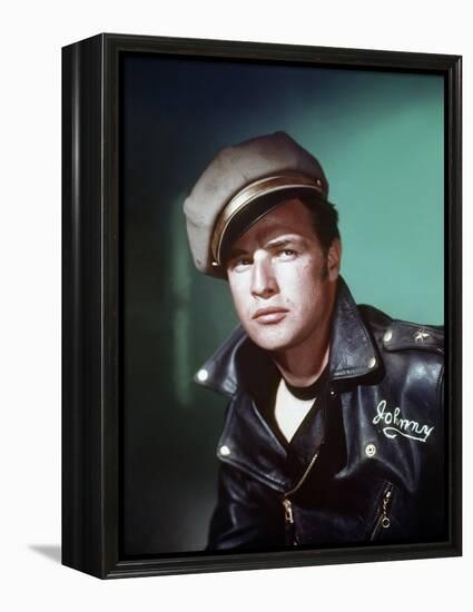 The Wild One 1953 Directed by Laszlo Benedek Marlon Brando-null-Framed Stretched Canvas