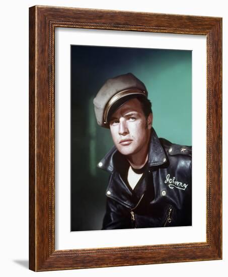 The Wild One 1953 Directed by Laszlo Benedek Marlon Brando-null-Framed Photo