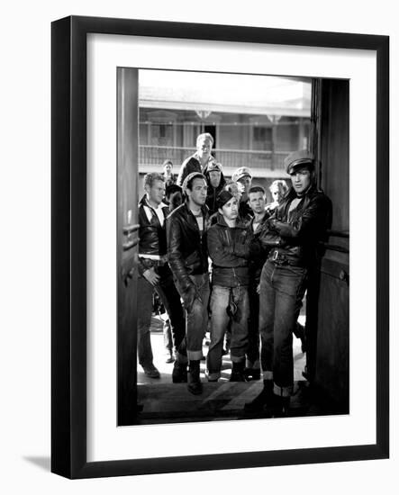 The Wild One, Jerry Paris, Alvy Moore, Marlon Brando, 1954-null-Framed Photo