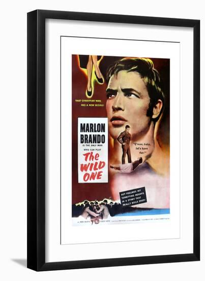 The Wild One, Marlon Brando, 1953-null-Framed Premium Giclee Print