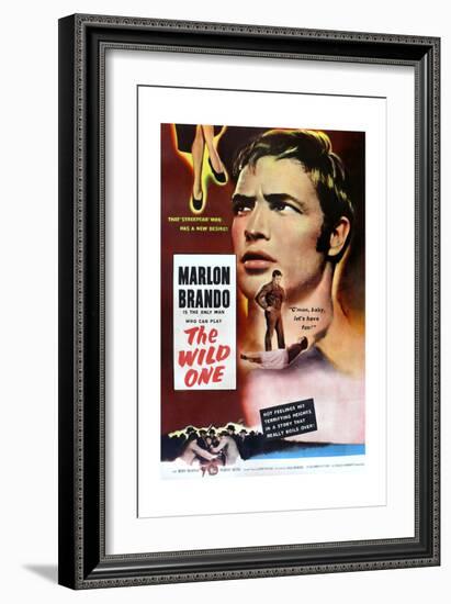 The Wild One, Marlon Brando, 1953-null-Framed Premium Giclee Print