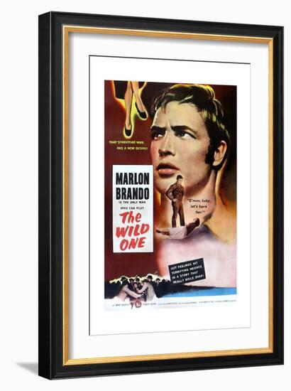 The Wild One, Marlon Brando, 1953-null-Framed Premium Giclee Print