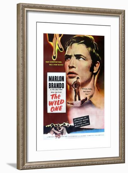 The Wild One, Marlon Brando, 1953-null-Framed Art Print