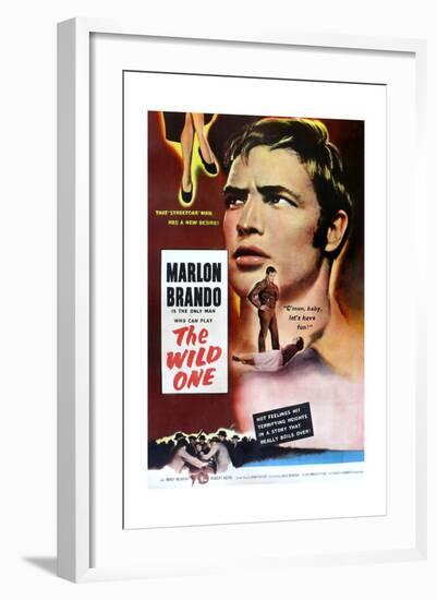 The Wild One, Marlon Brando, 1953-null-Framed Art Print