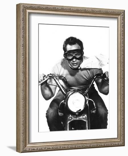 The Wild One, Marlon Brando, 1953-null-Framed Premium Photographic Print