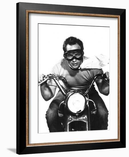 The Wild One, Marlon Brando, 1953-null-Framed Premium Photographic Print