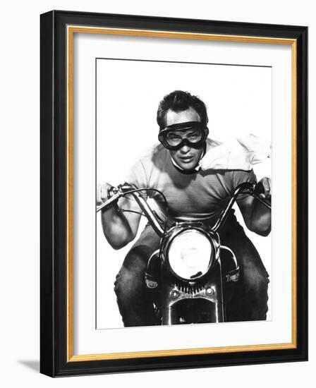 The Wild One, Marlon Brando, 1953-null-Framed Premium Photographic Print