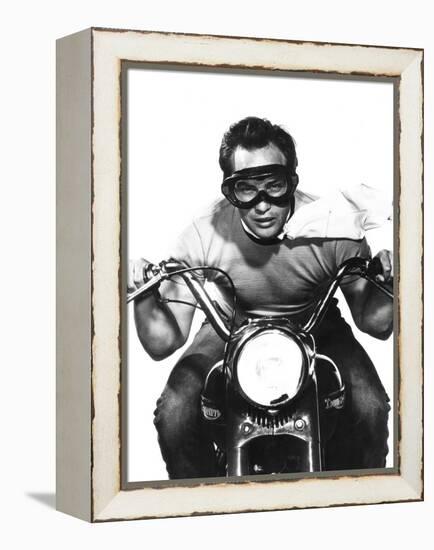 The Wild One, Marlon Brando, 1953-null-Framed Stretched Canvas