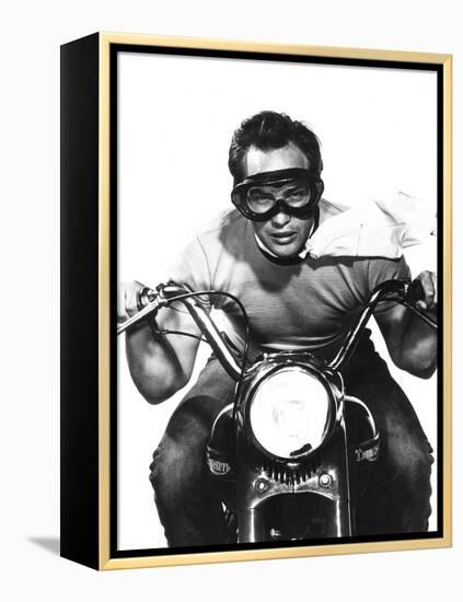 The Wild One, Marlon Brando, 1953-null-Framed Stretched Canvas