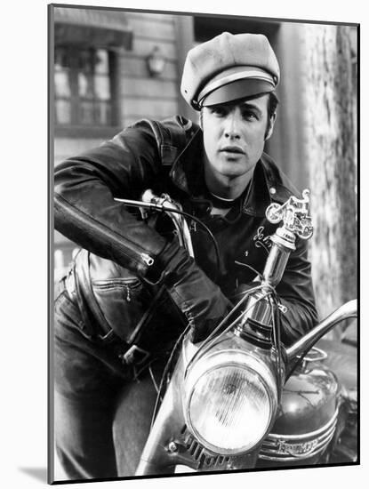 The Wild One, Marlon Brando, 1954, Leather Jacket-null-Mounted Photo