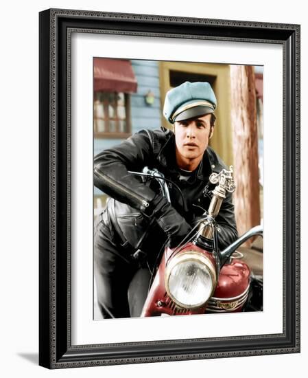 The Wild One, Marlon Brando, 1954-null-Framed Photo