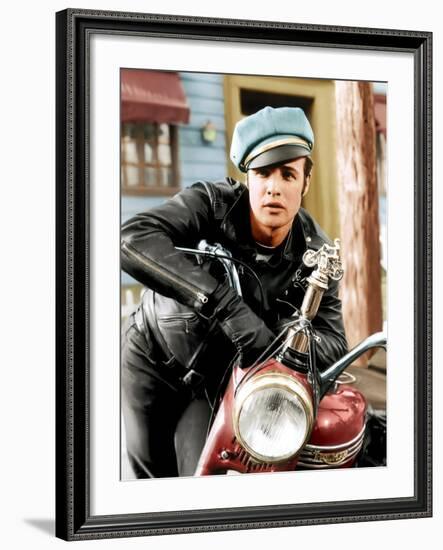 The Wild One, Marlon Brando, 1954-null-Framed Photo