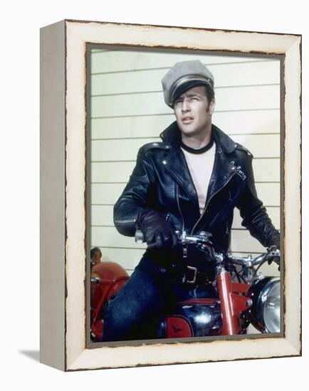 The Wild One, Marlon Brando, Directed by Laszlo Benedek, 1953-null-Framed Stretched Canvas