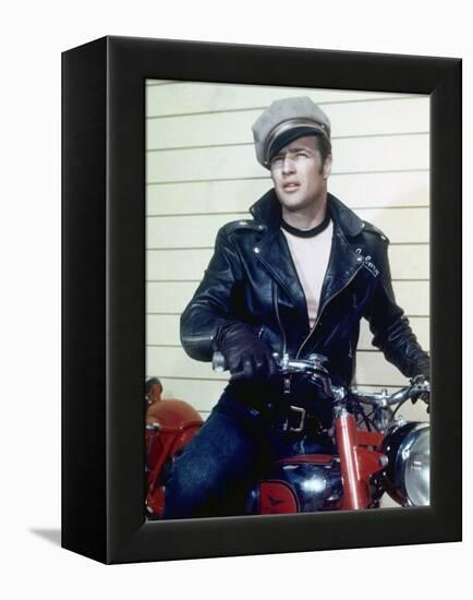 The Wild One, Marlon Brando, Directed by Laszlo Benedek, 1953-null-Framed Stretched Canvas