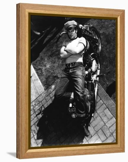The Wild One, Marlon Brando, Directed by Laszlo Benedek, 1953-null-Framed Stretched Canvas