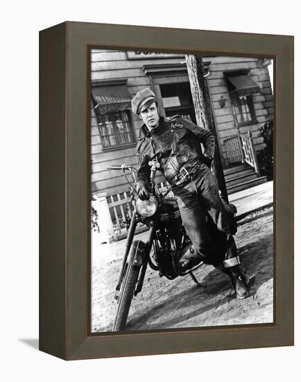 The Wild One, Marlon Brando-null-Framed Stretched Canvas