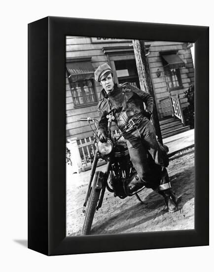 The Wild One, Marlon Brando-null-Framed Stretched Canvas