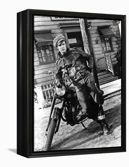 The Wild One, Marlon Brando-null-Framed Stretched Canvas