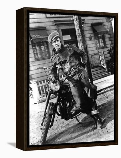 The Wild One, Marlon Brando-null-Framed Stretched Canvas