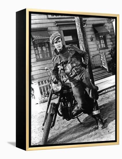 The Wild One, Marlon Brando-null-Framed Stretched Canvas