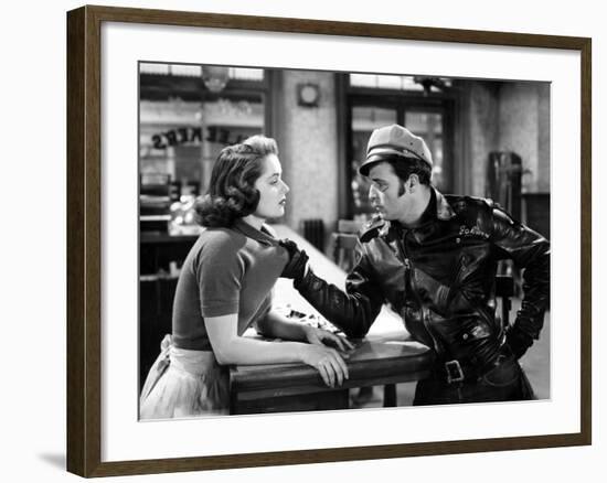 The Wild One, Mary Murphy, Marlon Brando, 1954-null-Framed Photo