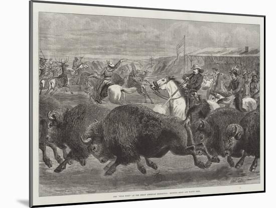 The Wild West at the Great American Exhibition, Hunting Bison and Wapiti Deer-Samuel John Carter-Mounted Giclee Print