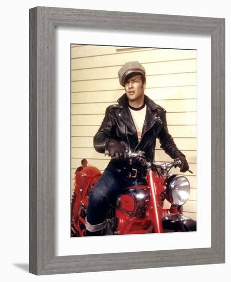 The Wilde One, Marlon Brando, 1953-null-Framed Photo