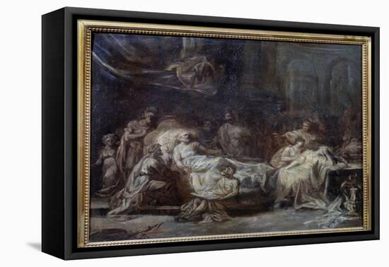 The Will Family Reunited around an Old Man with Agony Dictating His Will, 18Th Century (Oil on Canv-Jean-Honore Fragonard-Framed Premier Image Canvas