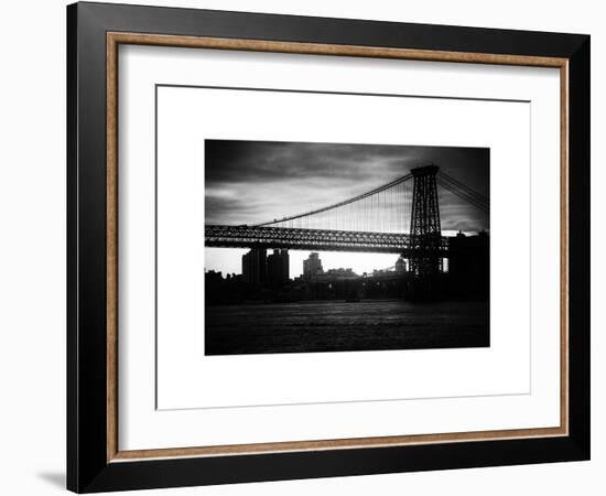 The Williamsburg Bridge at Nightfall - Lower East Side of Manhattan - New York-Philippe Hugonnard-Framed Art Print