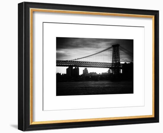 The Williamsburg Bridge at Nightfall - Lower East Side of Manhattan - New York-Philippe Hugonnard-Framed Art Print