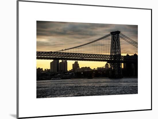 The Williamsburg Bridge at Nightfall - Lower East Side of Manhattan - New York-Philippe Hugonnard-Mounted Art Print