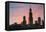 The Willis Tower at Dusk, Chicago.-Jon Hicks-Framed Premier Image Canvas