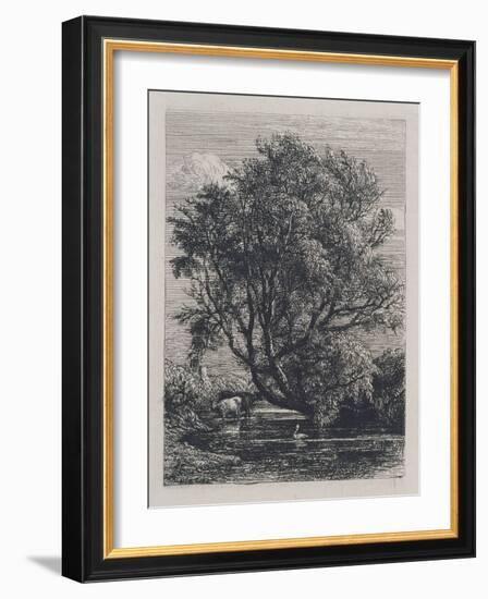 The Willow (Etching)-Samuel Palmer-Framed Giclee Print