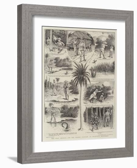 The Wily Shikari and the Greedy Saurian, an Ingenious Expedient-William Ralston-Framed Giclee Print