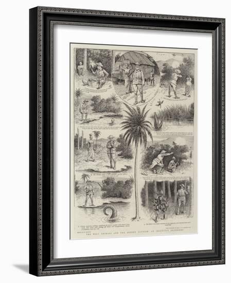 The Wily Shikari and the Greedy Saurian, an Ingenious Expedient-William Ralston-Framed Giclee Print