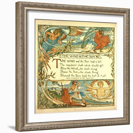 The Wind and the Sun-null-Framed Giclee Print