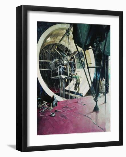 The Wind Tunnel , 1944 (Oil on Canvas)-Terence Cuneo-Framed Giclee Print