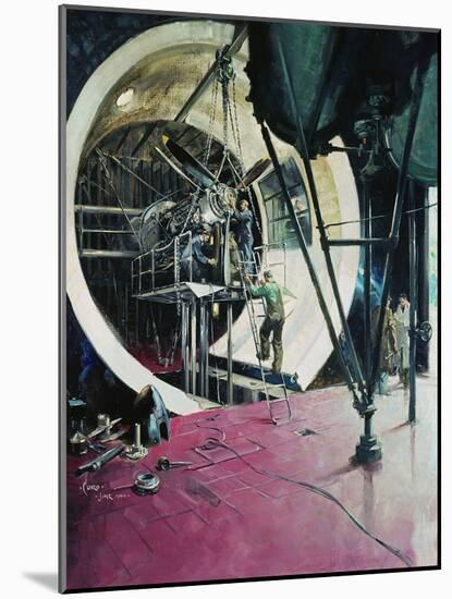 The Wind Tunnel , 1944 (Oil on Canvas)-Terence Cuneo-Mounted Giclee Print