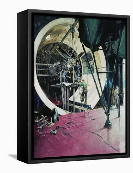 The Wind Tunnel , 1944 (Oil on Canvas)-Terence Cuneo-Framed Premier Image Canvas