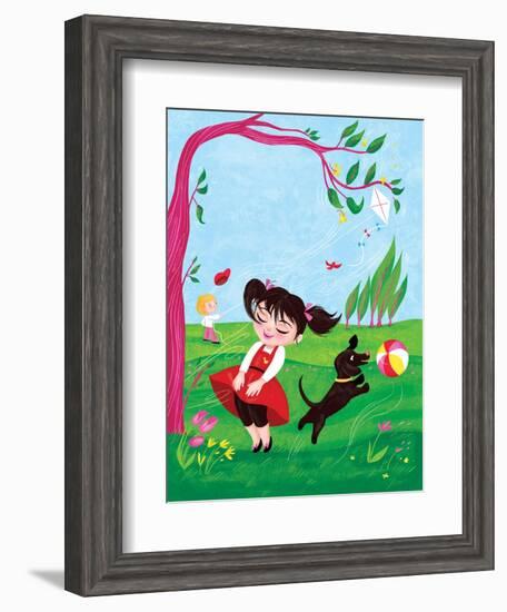 The Wind - Turtle-Elisa Chavarri-Framed Giclee Print