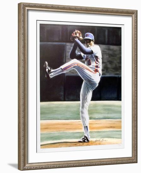 The Wind Up (New York Mets Dwight Gooden)-Jack Lane-Framed Collectable Print