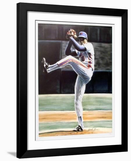 The Wind Up (New York Mets Dwight Gooden)-Jack Lane-Framed Collectable Print