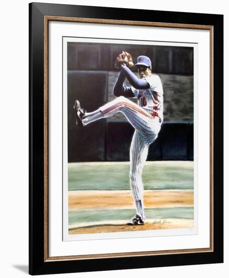 The Wind Up (New York Mets Dwight Gooden)-Jack Lane-Framed Collectable Print