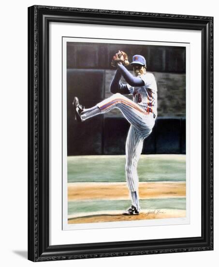 The Wind Up (New York Mets Dwight Gooden)-Jack Lane-Framed Collectable Print