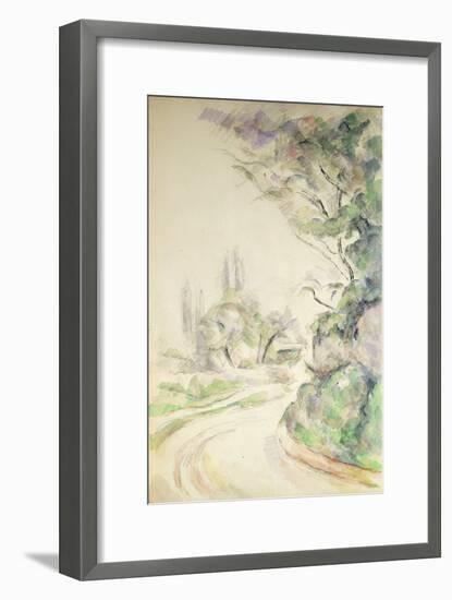 The Winding Road, c.1900-06-Paul Cézanne-Framed Giclee Print