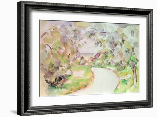 The Winding Road-Paul Cézanne-Framed Giclee Print