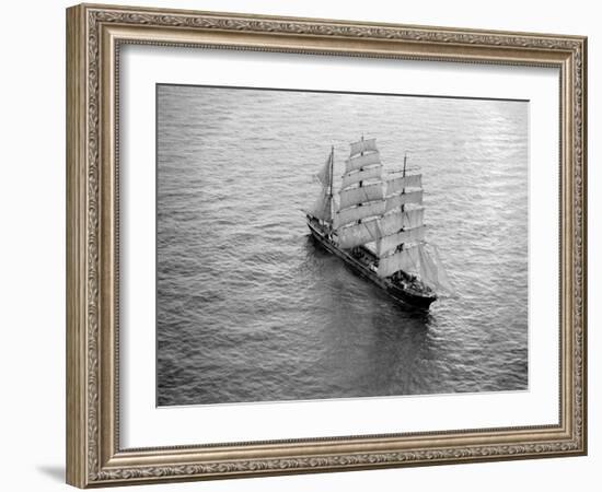 The Windjammer Penang Sailing in the English Channel, 1935-null-Framed Photographic Print